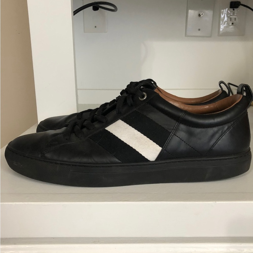 Bally Helvio Black Leather Sneakers